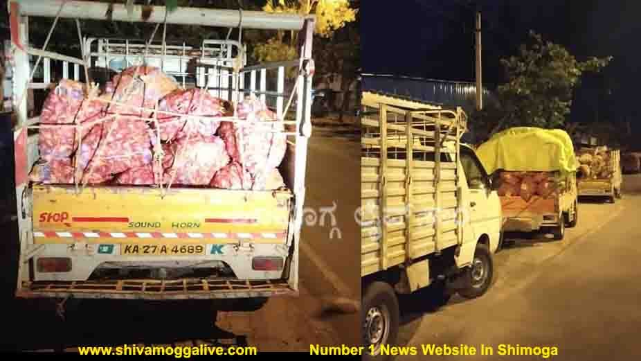 ಶಿವಮೊಗ್ಗ ಎಪಿಎಂಸಿ ಗೇಟ್ ಬಂದ್, ದಾವಣಗೆರೆ ತರಕಾರಿ ಗಾಡಿಗಳಿಗೆ ನಿರ್ಬಂಧ