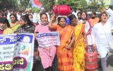 191220 Congress Protest in Shimoga over LPG price 1