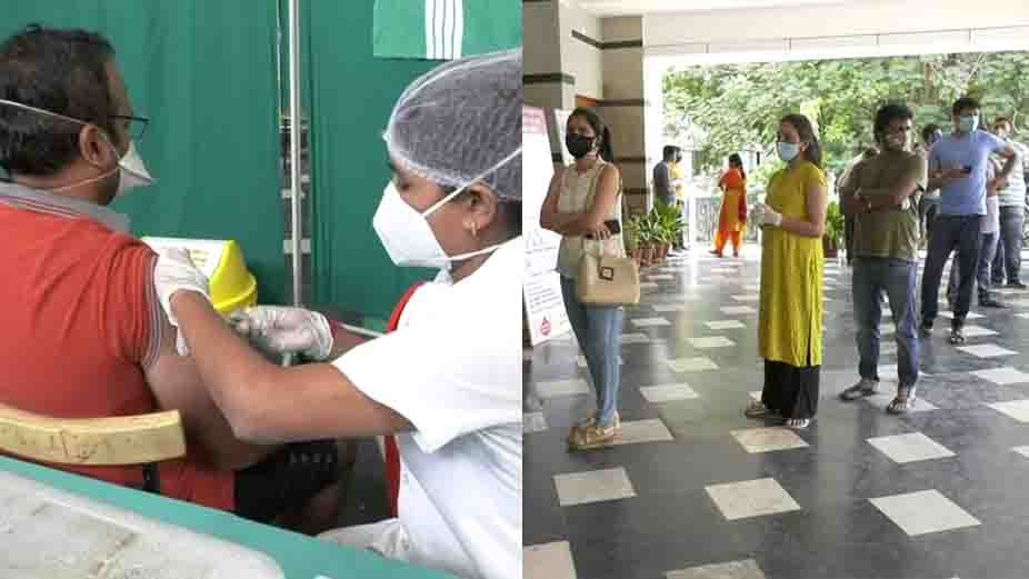 110521 Eighteen Plus Corona Vaccine in Shimoga 1