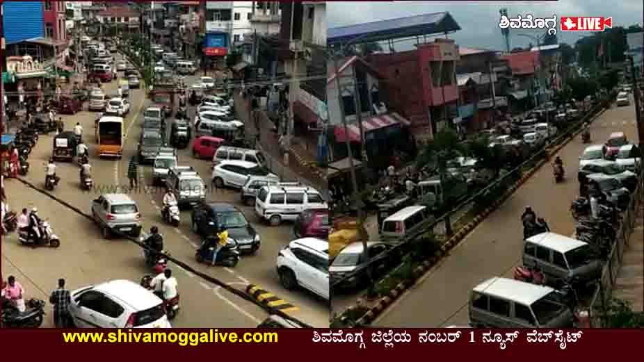 300521 Thirthahalli Road Jam before lockdown 1