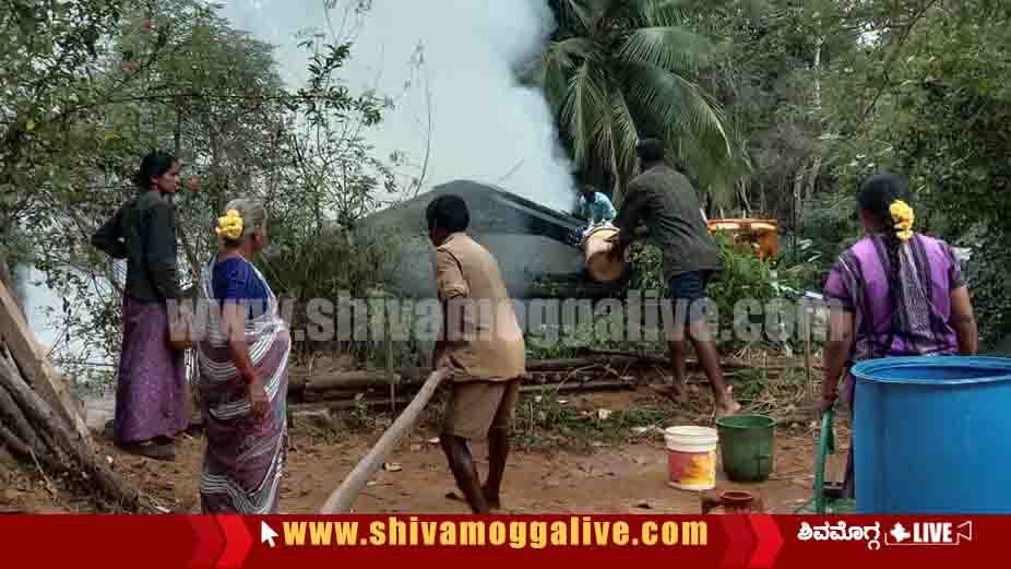 180122 Fire at Kottige in Thirthahalli