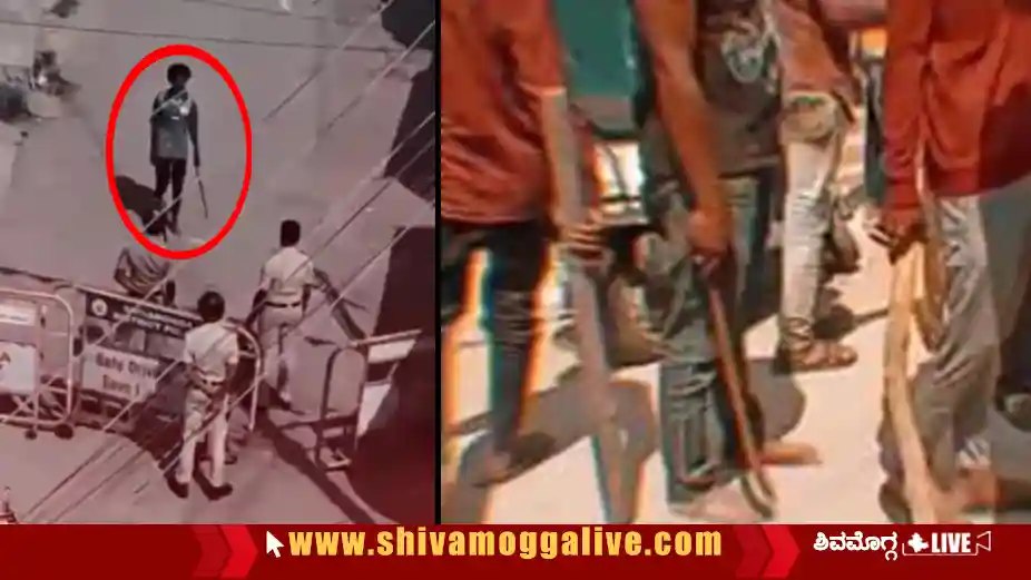 Lethal-Weapons-during-Clash-in-Shimoga