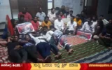 NSUI-workers-night-dharna-in-fornt-of-Shimoga-DC-Office