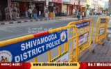 Barricade-in-Shimoga-Jail-road-ahead-of-Amith-Shah-visit