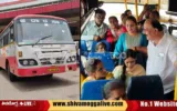Congress-President-HS-Sundaresh-in-KSRTC-Bus-at-Shimoga-Shakthi-Yojane