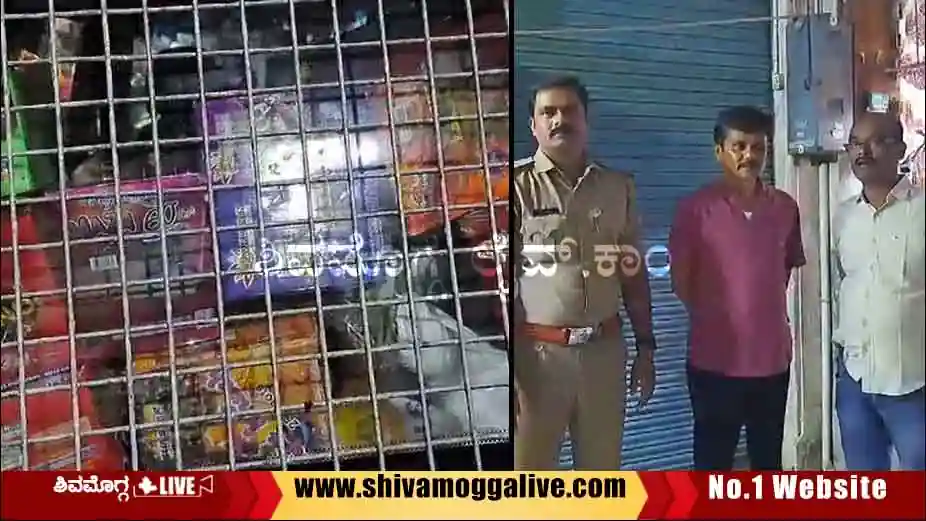 Thahasildhar-Raid-at-Gandhi-Bazaar-in-Shimoga-illegal-cracker-sale.webp