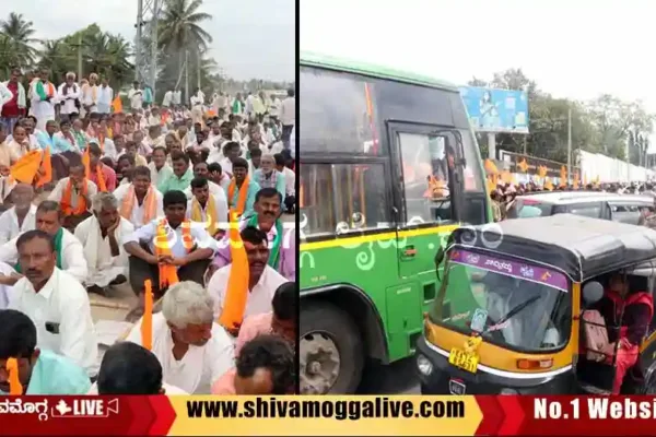 Farmers-Protest-in-front-of-Shimoga-Milk-Union