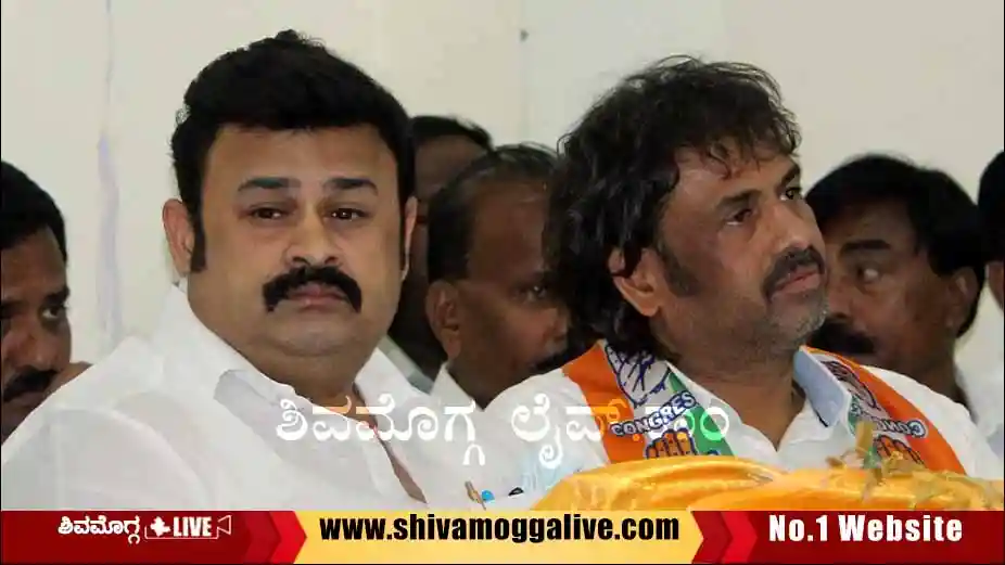 AICC-Mayur-Jain-and-madhu-Bangarappa-in-Shimoga-congress-office