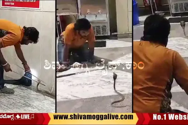 Snake-kiran-rescues-snake-at-Shimoga-Airport-terminal