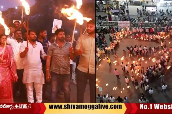marata-samaja-held-protest-in-Shimoga-agains-by-vijayendra