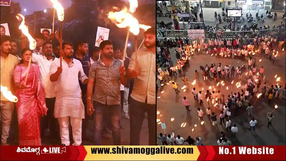 marata-samaja-held-protest-in-Shimoga-agains-by-vijayendra