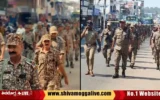 route-march-by-itbp-police-in-bhadravathi-and-sagara