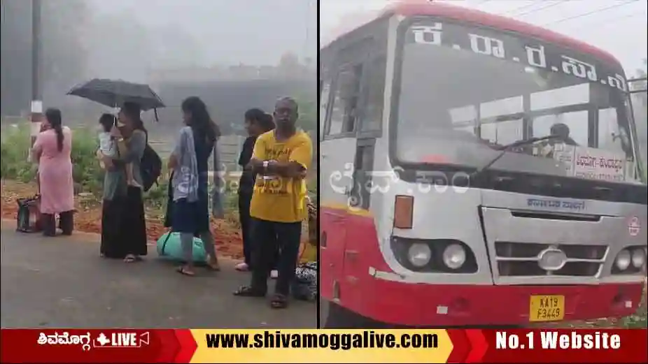 KSRTC-Bus-stopped-without-diesel-near-mastikatte.