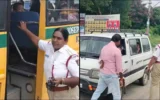 School-vans-checking-by-Traffic-Inspector-in-Shimoga