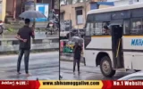 youth-lunatic-behaviour-on-NT-road-at-Shimoga.