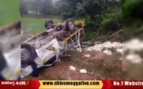 190824 Chicken vehicle incident at kudumallige in Thirthahalli