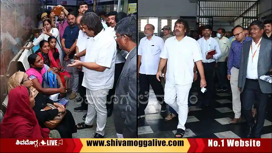 ಶಿವಮೊಗ್ಗದ ಮೆಗ್ಗಾನ್‌ ಆಸ್ಪತ್ರೆಗೆ ಮಿನಿಸ್ಟರ್‌ ದಿಢೀರ್‌ ಭೇಟಿ, ಏನೆಲ್ಲ ಪರಿಶೀಲಿಸಿದರು? ಏನೇನು ಸೂಚಿಸಿದರು?