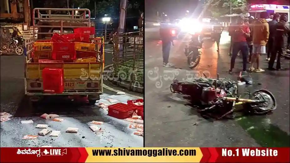 mishap-at-circuit-house-circle-in-Shimoga-city.