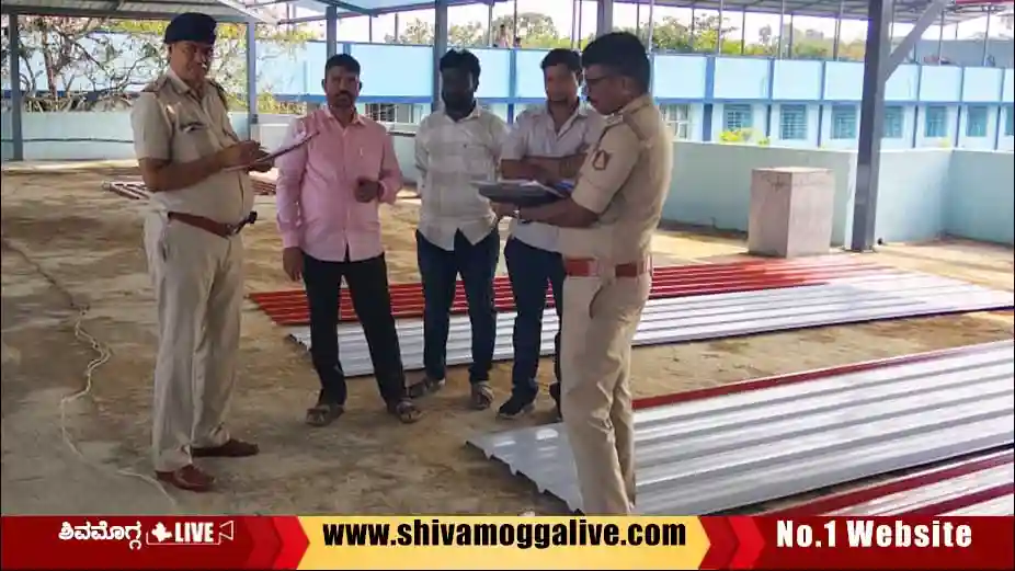 Police-raid-on-sheet-factory-in-Shimoga