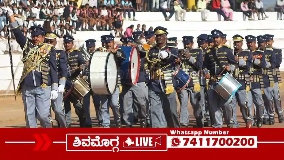 Republic-Day-parade-in-Shivamogga-Nehru-Stadium
