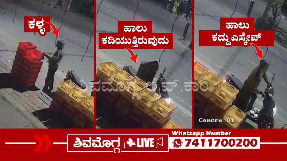 Nandini-Milk-Theft-at-Savalanga-road-in-Shimoga