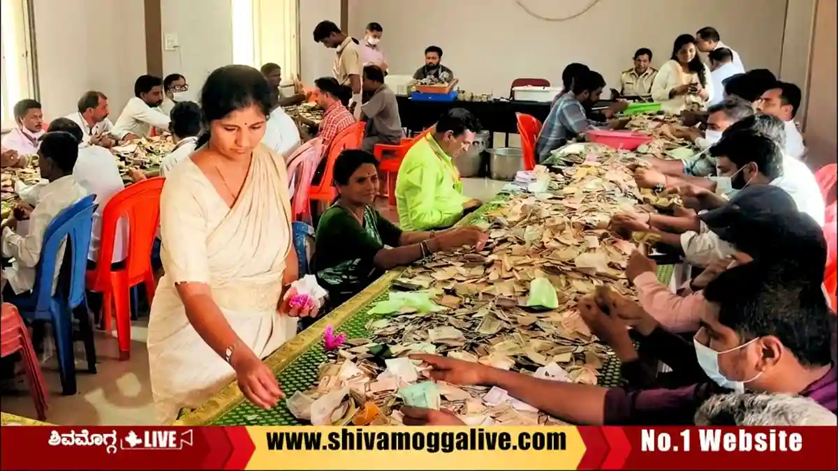 Hundi-collection-Counting-at-Chandragutti-Renukamba-Temple