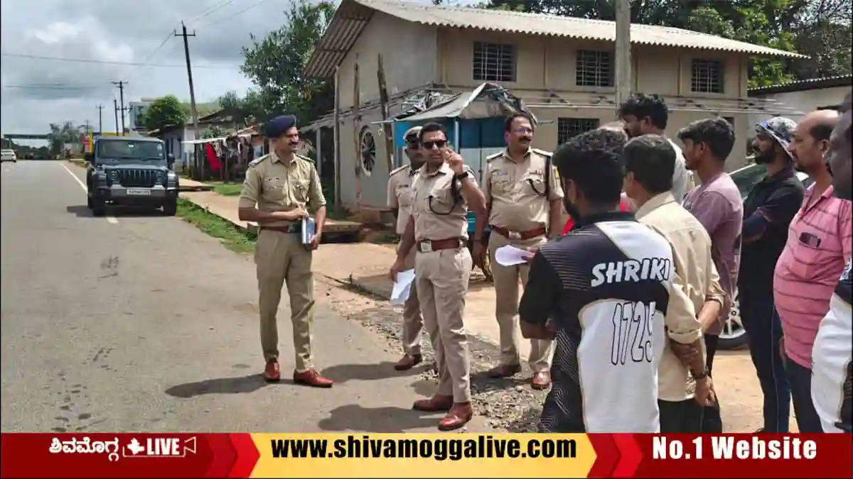 Shimoga-SP-Nikhil-Visit-Agumbe-Accident-Spot