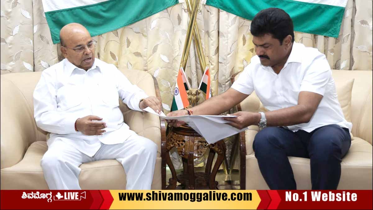 ರಾಜ್ಯಪಾಲರನ್ನು ಭೇಟಿಯಾದ ಸಂಸದ ರಾಘವೇಂದ್ರ, ಮಹತ್ವದ ಮನವಿ