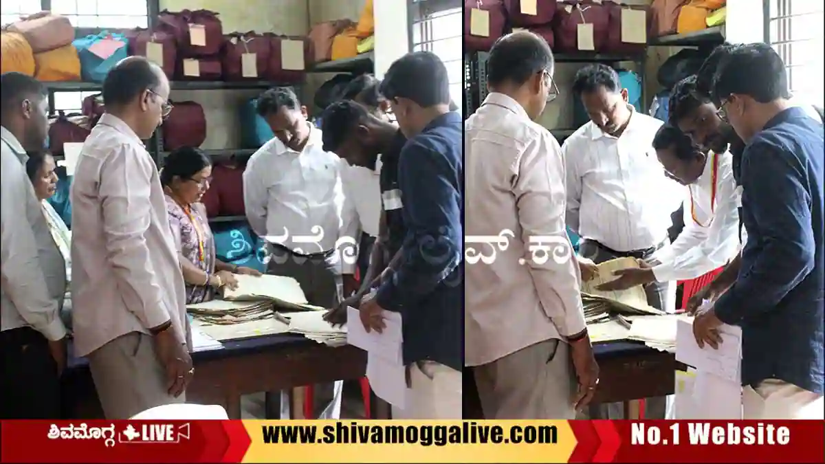 Lokayukta-verifies-documents-at-Taluk-office-in-Shimoga.