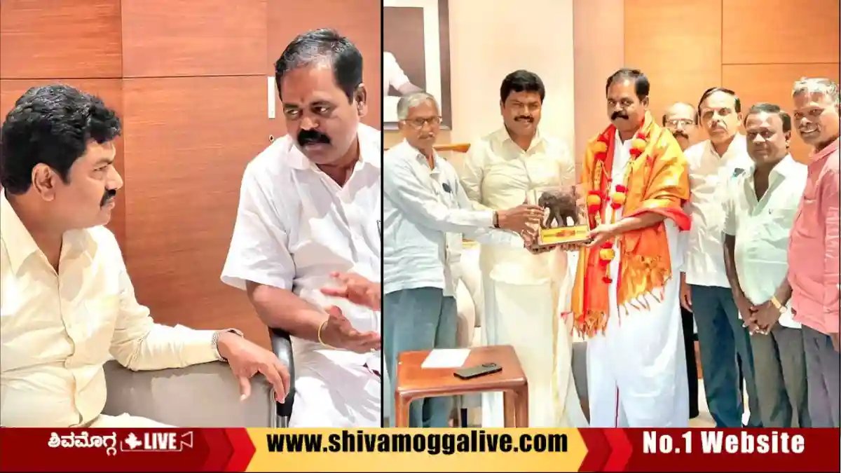 Srilanka-MP-Visit-Shikaripura-meets-MP-BY-Raghavendra