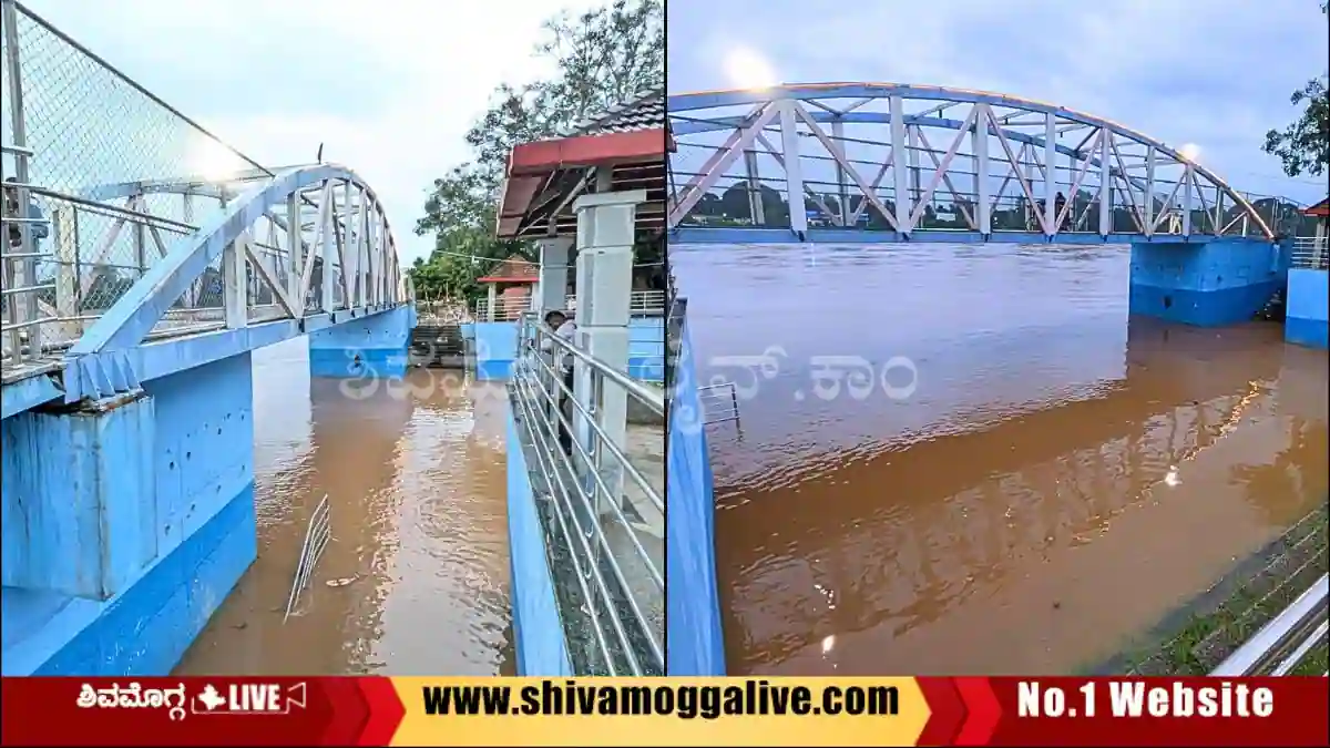 ಮುಳುಗಿತು ಶಿವಮೊಗ್ಗದ ಮಂಟಪ, ತುಂಗಾ ನದಿಯಲ್ಲಿ ಹೆಚ್ಚಿತು ನೀರಿನ ಮಟ್ಟ, ಈಗ ಎಷ್ಟಿದೆ ಹೊರ ಹರಿವು?