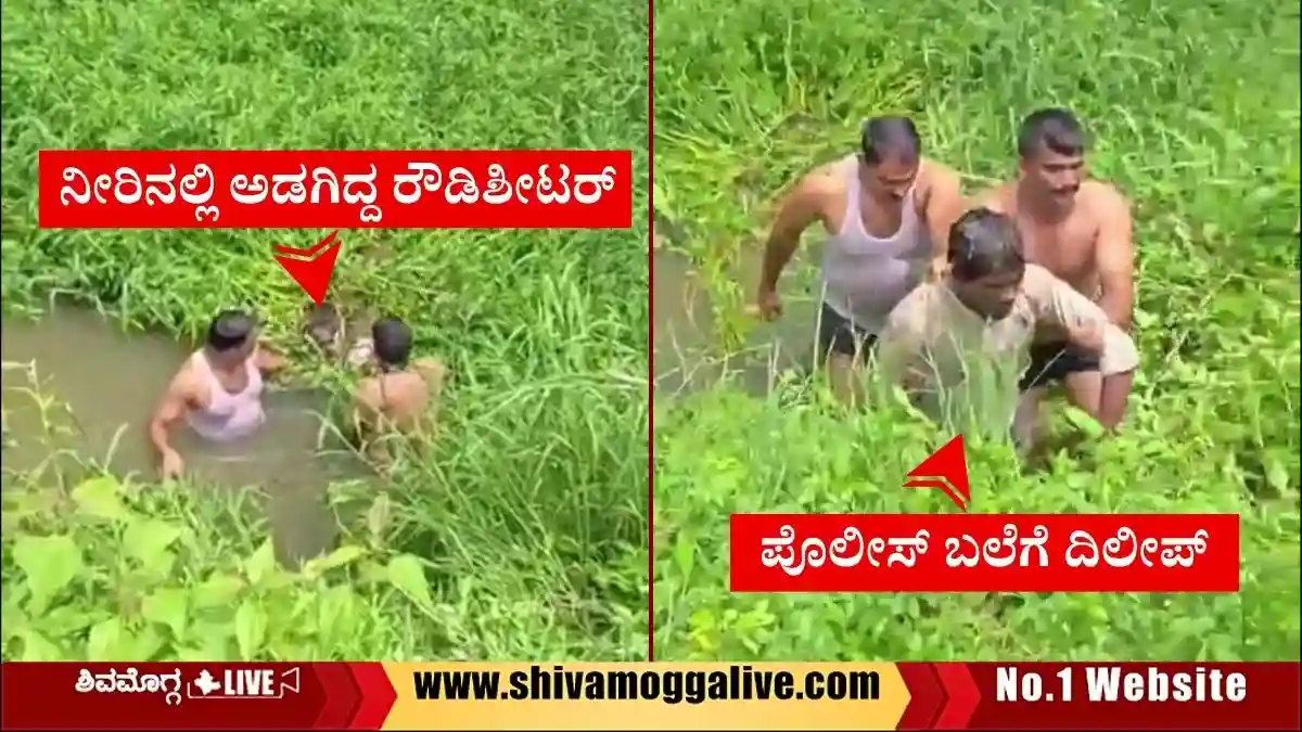 Bhadravathi-New-Town-police-spot-rowdy-sheeter-hiding-underwater