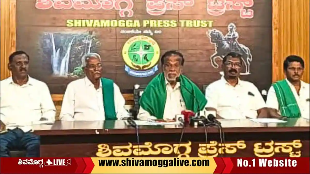 Farmer-Leader-KT-Gangadhar-press-meet-about-Bhadra-dam-water