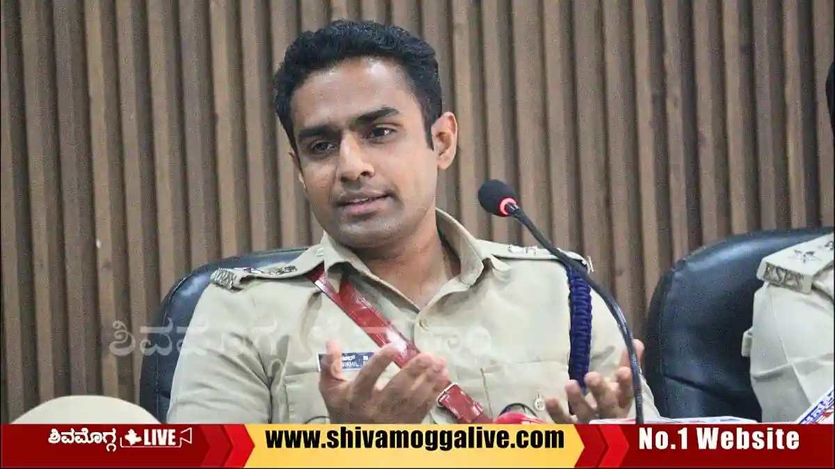 4500 ಪೊಲೀಸರು, 3000 ಸಿಸಿ ಕ್ಯಾಮರಾ, ಶಿವಮೊಗ್ಗದಲ್ಲಿ ಬಂದೋಬಸ್ತ್ ಹೆಚ್ಚಳ, ಇಲ್ಲಿದೆ ಡಿಟೇಲ್ಸ್ 1 Shivamogga SP B Nikhil