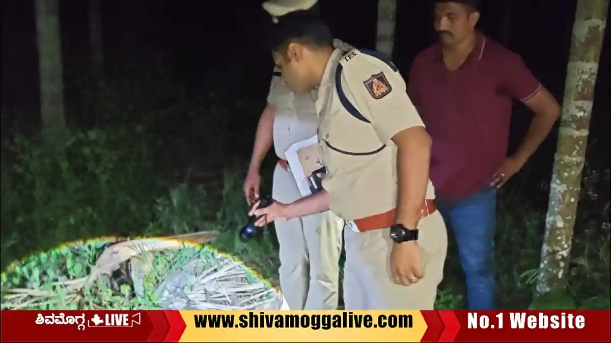 Shivamogga-SP-Nikhil-visit-Ramenakoppa-Spot