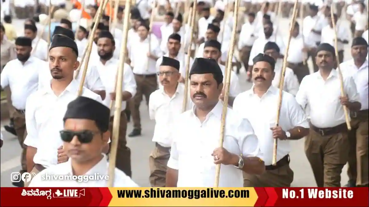 RSS-Route-March-in-Shivamogga-BY-Raghavendra-Participates